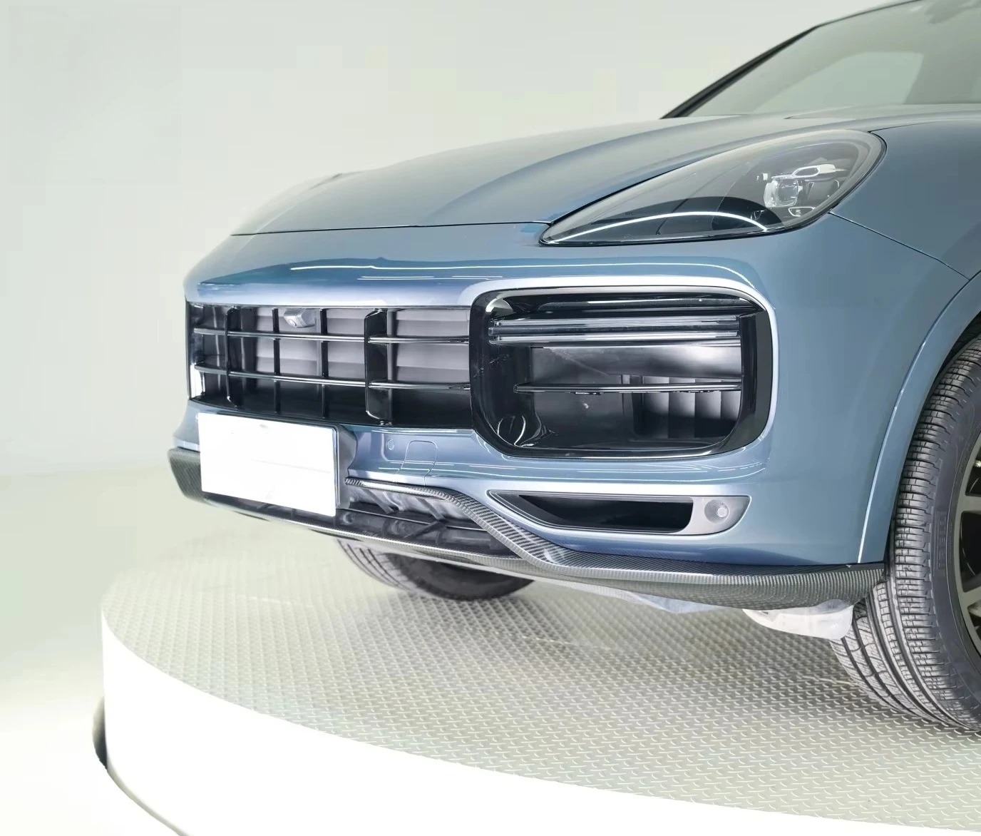 KM Carbon Fiber Front Lip Bumper Splitter Trim Skid Plate for E3.1 9Y0.1 Turbo-GT Upgrade Carbon Fiber Black 2018-2023 High